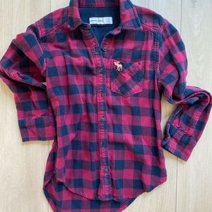 Abercrombie kids Girls button down flannel